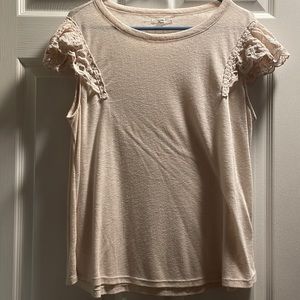 Flutter Sleeve Cream Top